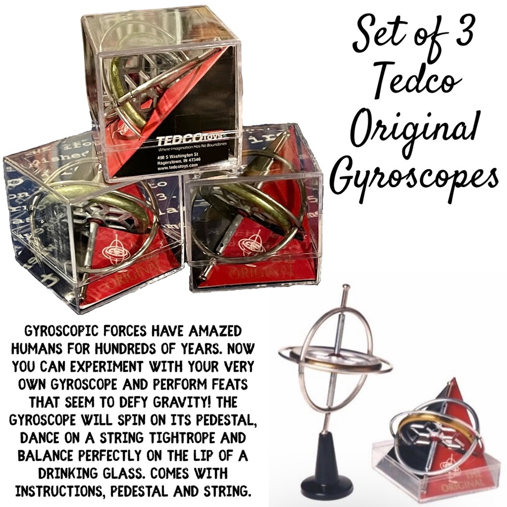 3 Sealed Tedco Gyroscopes